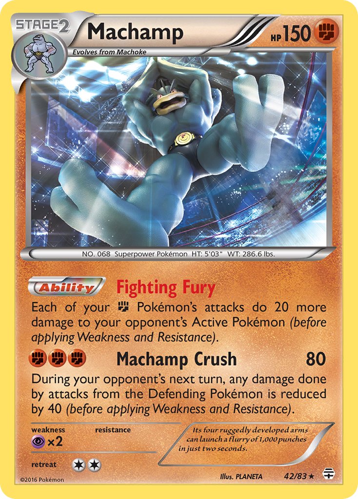 Machamp (42/83) (Theme Deck Exclusive) [XY: Furious Fists] | Amazing Games TCG