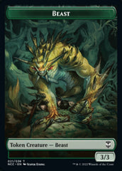 Beast // Saproling Double-sided Token [Streets of New Capenna Commander Tokens] | Amazing Games TCG