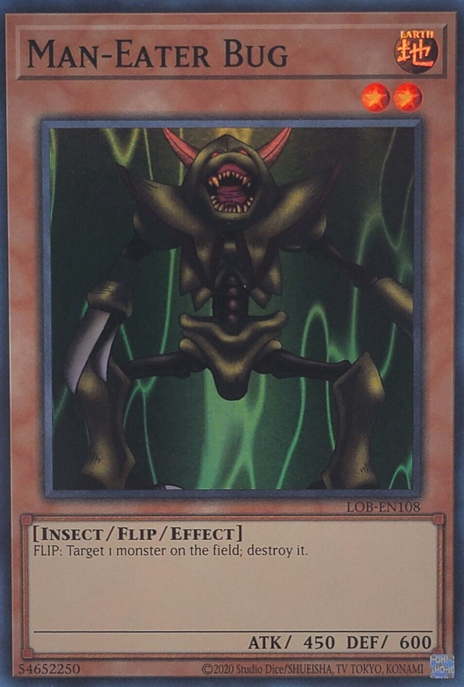 Man-Eater Bug (25th Anniversary) [LOB-EN108] Super Rare | Amazing Games TCG