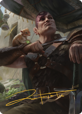 Minsc & Boo, Timeless Heroes Art Card (38) (Gold-Stamped Signature) [Commander Legends: Battle for Baldur's Gate Art Series] | Amazing Games TCG