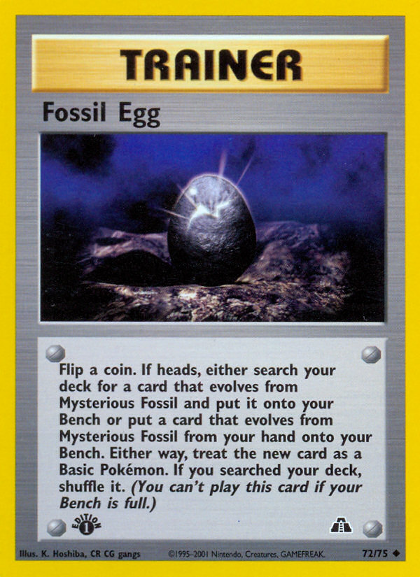 Fossil Egg (72/75) [Neo Discovery 1st Edition] | Amazing Games TCG