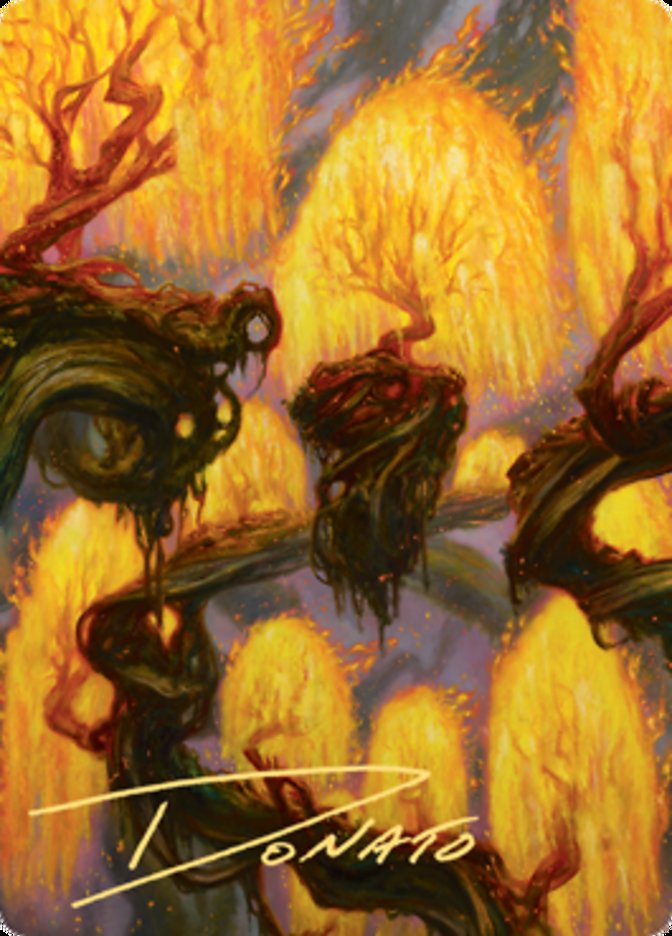 Grove of the Burnwillows Art Card (Gold-Stamped Signature) [Zendikar Rising Art Series] | Amazing Games TCG