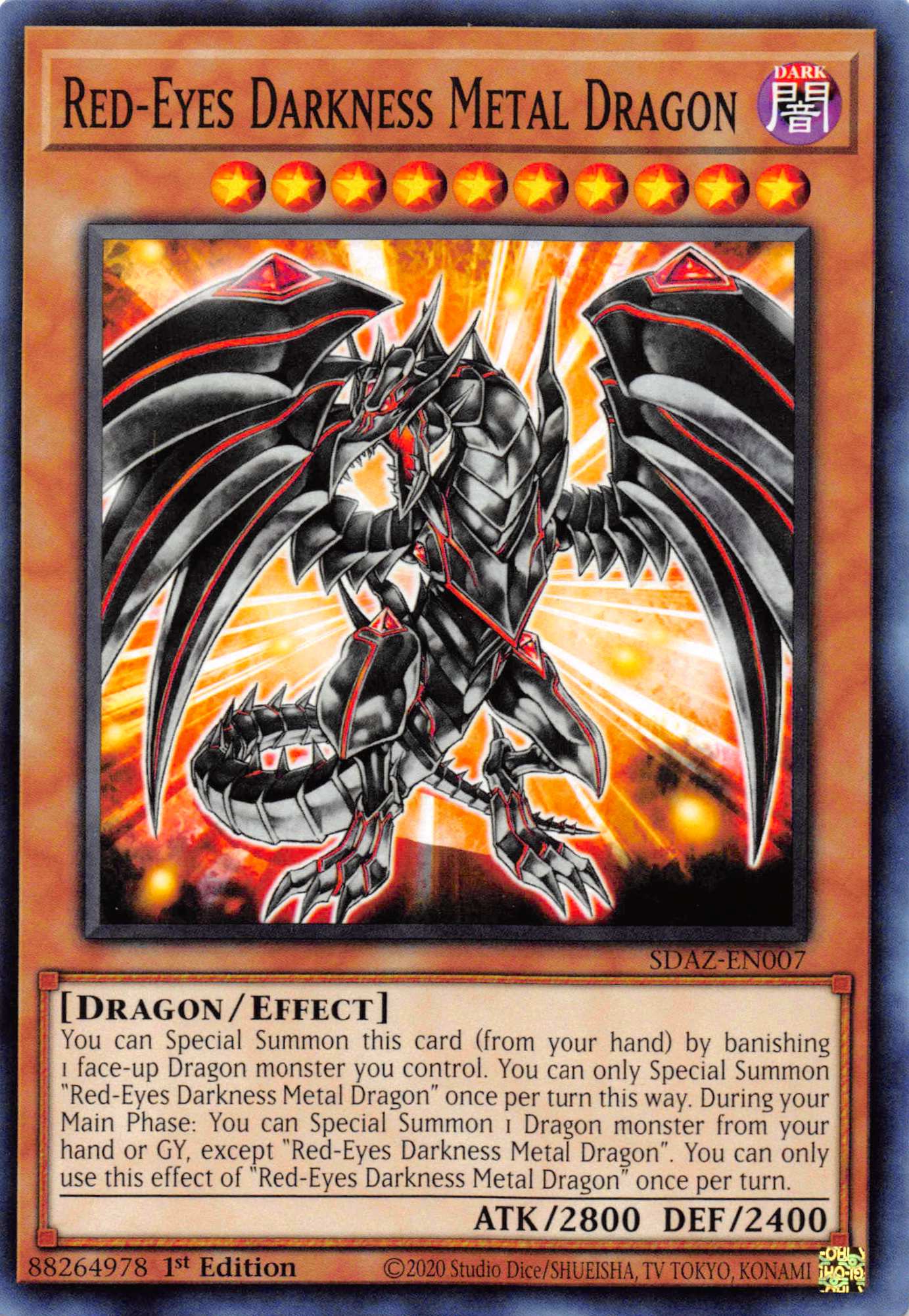 Red-Eyes Darkness Metal Dragon [SDAZ-EN007] Common | Amazing Games TCG