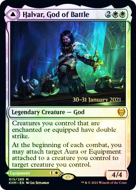 Halvar, God of Battle // Sword of the Realms  [Kaldheim Prerelease Promos] | Amazing Games TCG