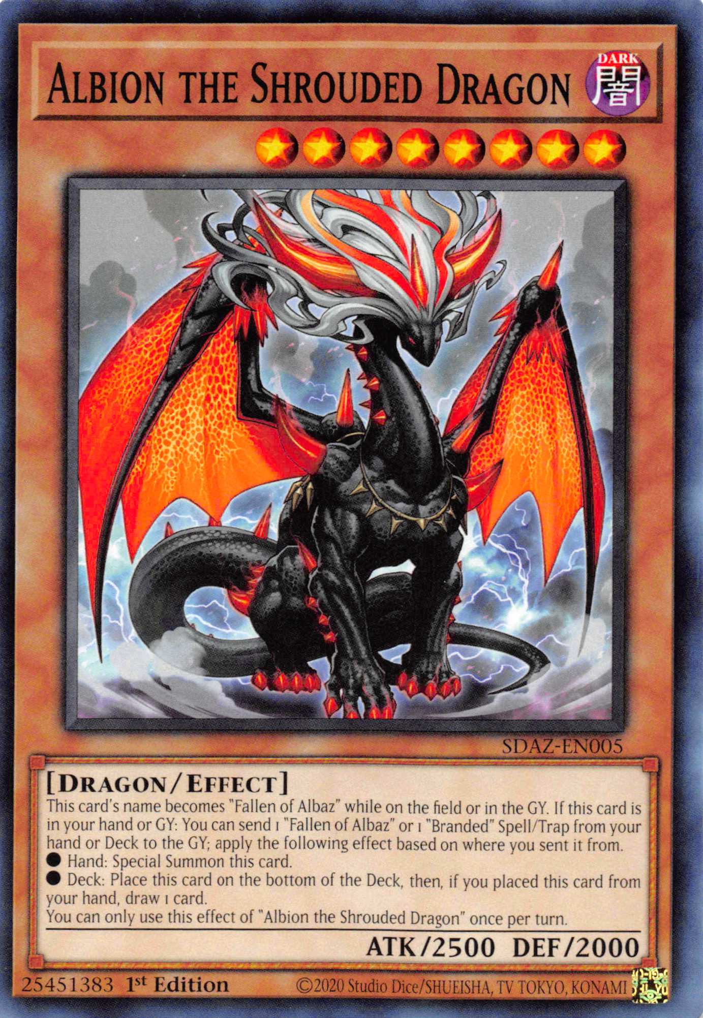 Albion the Shrouded Dragon [SDAZ-EN005] Common | Amazing Games TCG