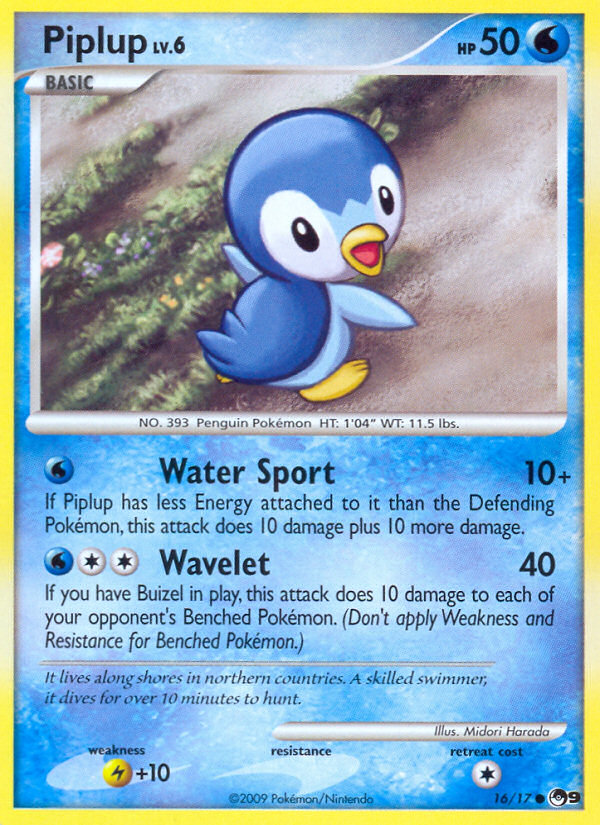 Piplup (16/17) [POP Series 9] | Amazing Games TCG