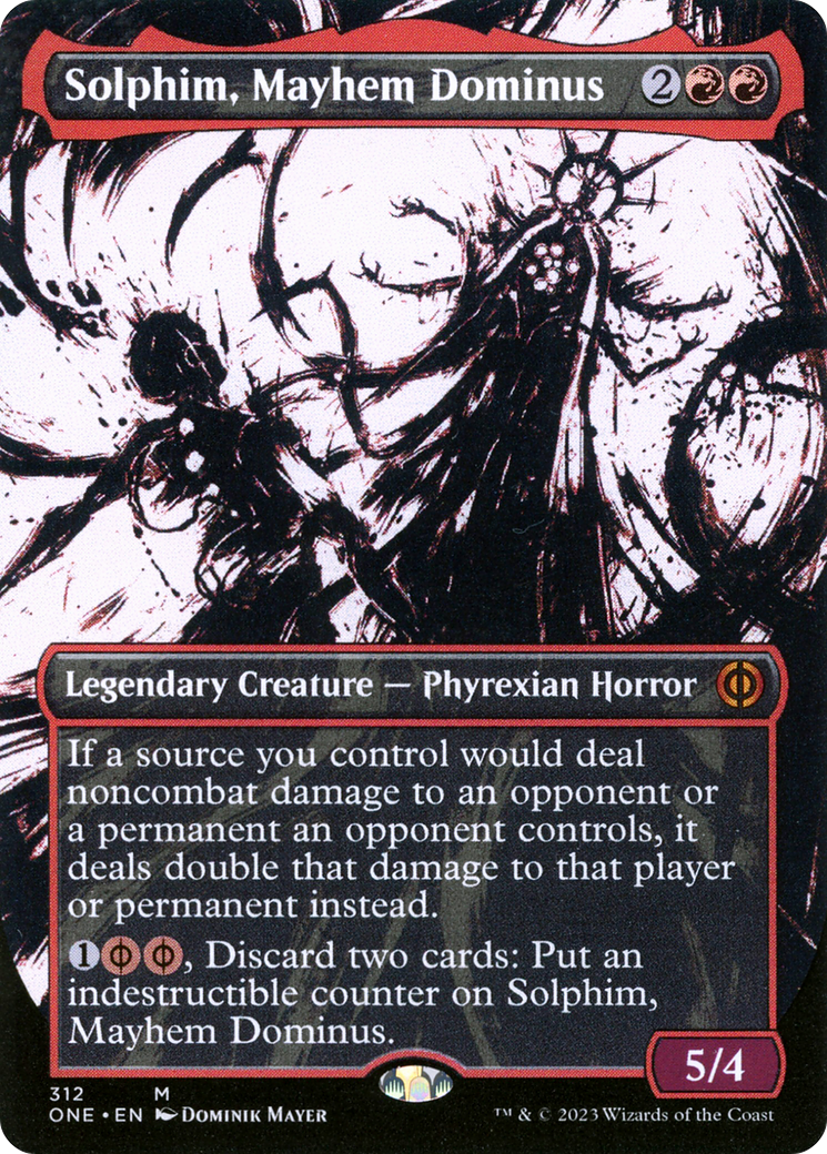 Solphim, Mayhem Dominus (Borderless Ichor) [Phyrexia: All Will Be One] | Amazing Games TCG