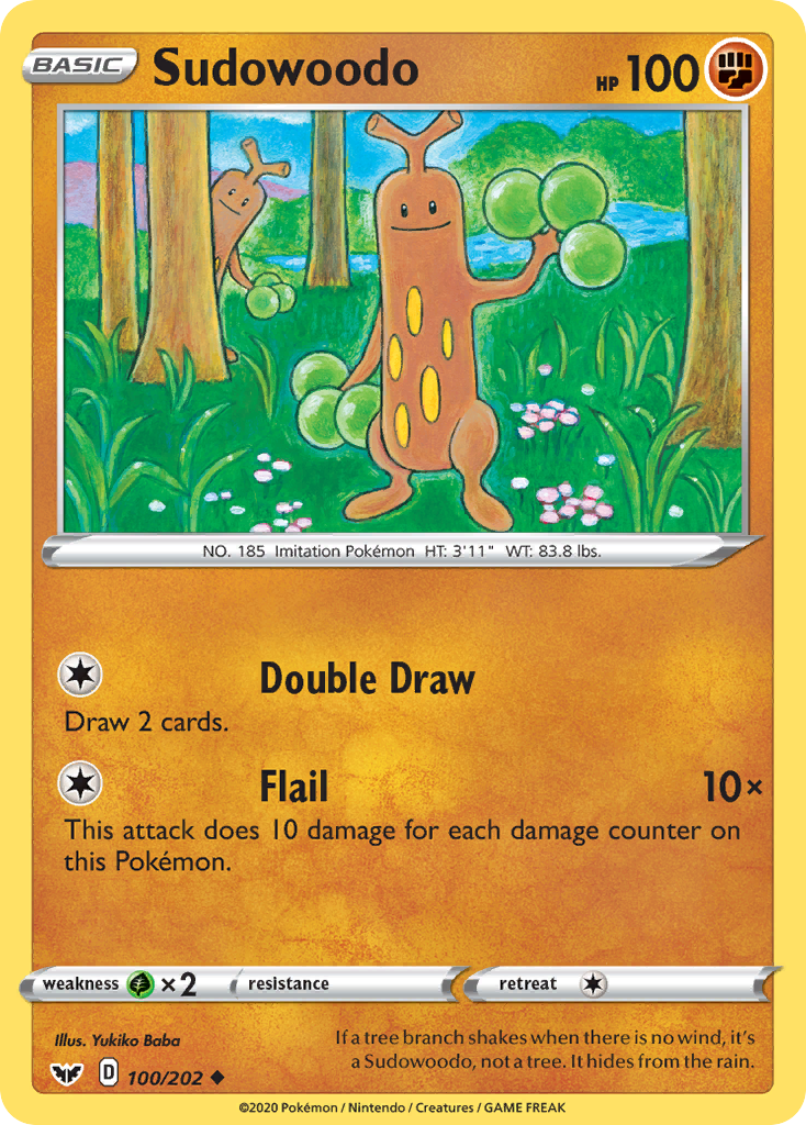 Sudowoodo (100/202) [Sword & Shield: Base Set] | Amazing Games TCG