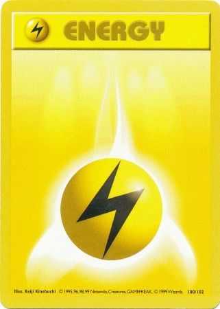 Lightning Energy (100/102) [Base Set Shadowless Unlimited] | Amazing Games TCG