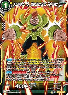 Android 16, Mechanical Partner (Rare) [BT13-113] | Amazing Games TCG