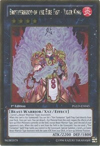 Brotherhood of the Fire Fist - Tiger King [Premium Gold] [PGLD-EN045] | Amazing Games TCG