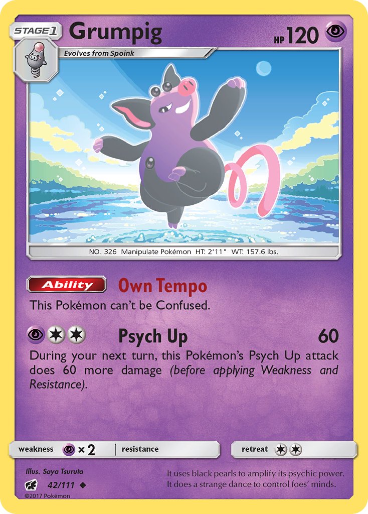 Grumpig (42/111) [Sun & Moon: Crimson Invasion] | Amazing Games TCG