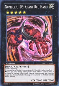 Number C106: Giant Red Hand [Dragons of Legend] [DRLG-EN049] | Amazing Games TCG