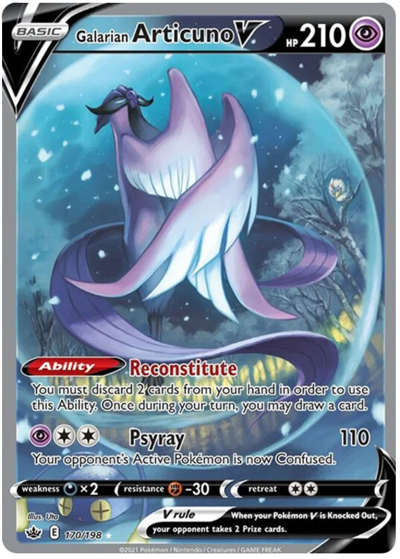 Galarian Articuno V (170/198) [Sword & Shield: Chilling Reign] | Amazing Games TCG