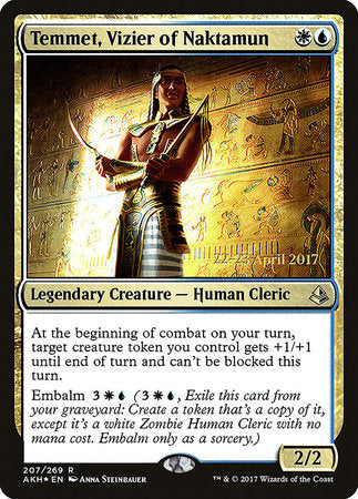 Temmet, Vizier of Naktamun [Amonkhet Promos] | Amazing Games TCG