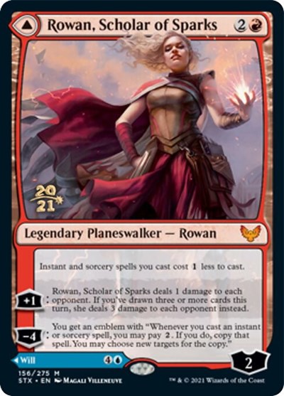Rowan, Scholar of Sparks // Will, Scholar of Frost [Strixhaven: School of Mages Prerelease Promos] | Amazing Games TCG