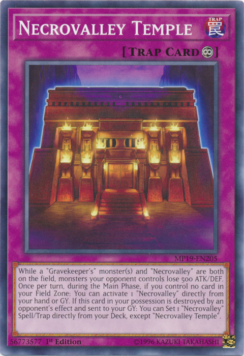 Necrovalley Temple [MP19-EN205] Common | Amazing Games TCG