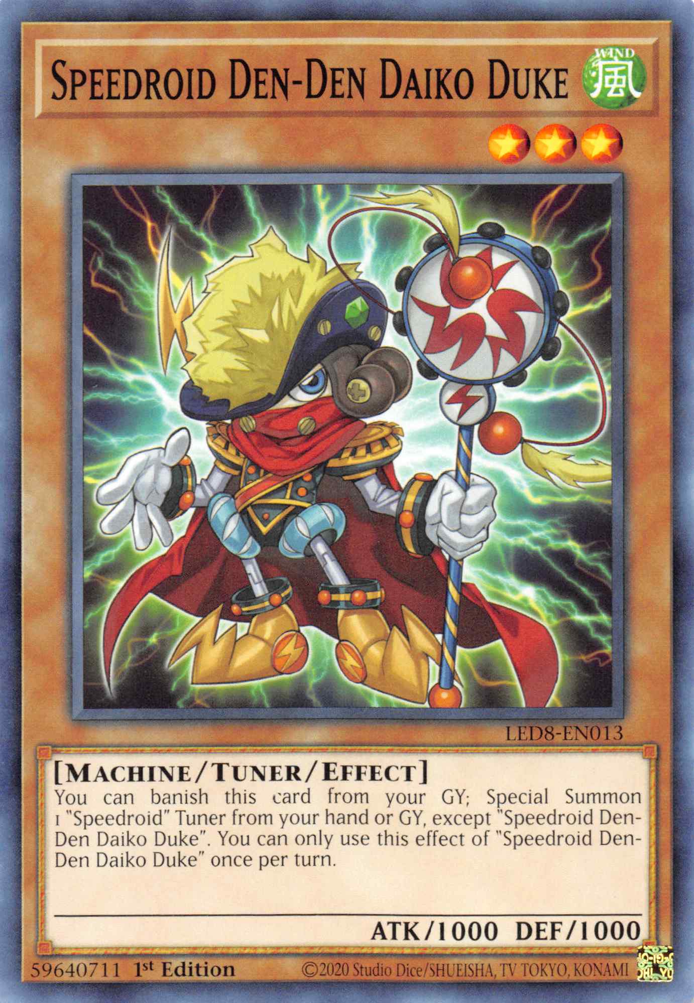 Speedroid Den-Den Daiko Duke [LED8-EN013] Common | Amazing Games TCG