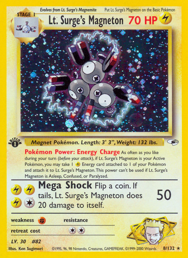 Lt. Surge's Magneton (8/132) [Gym Heroes 1st Edition] | Amazing Games TCG