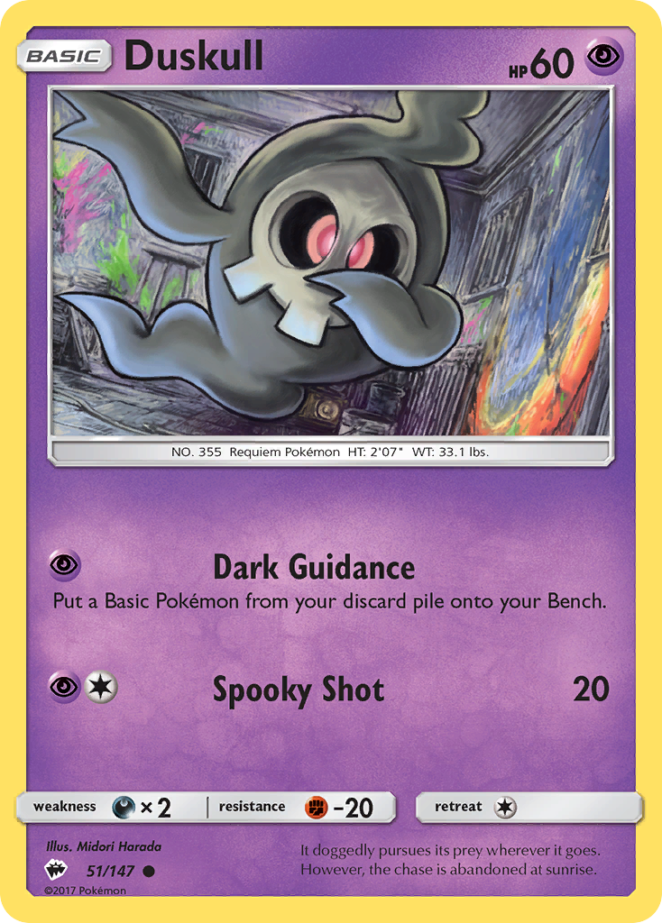 Duskull (51/147) [Sun & Moon: Burning Shadows] | Amazing Games TCG