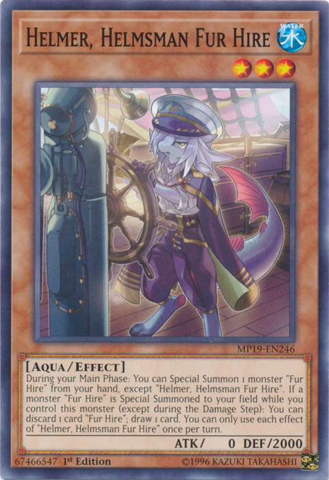 Helmer, Helmsman Fur Hire [MP19-EN246] Common | Amazing Games TCG