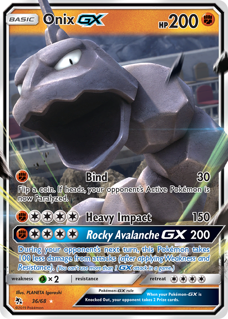 Onix GX (36/68) [Sun & Moon: Hidden Fates] | Amazing Games TCG