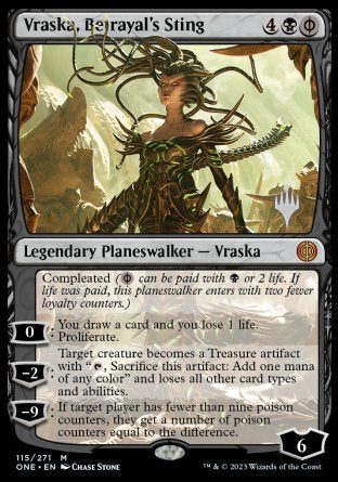 Vraska, Betrayal's Sting (Promo Pack) [Phyrexia: All Will Be One Promos] | Amazing Games TCG