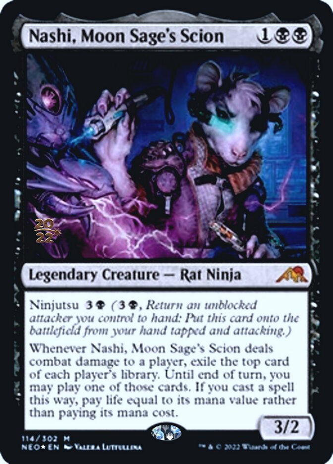 Nashi, Moon Sage's Scion [Kamigawa: Neon Dynasty Prerelease Promos] | Amazing Games TCG