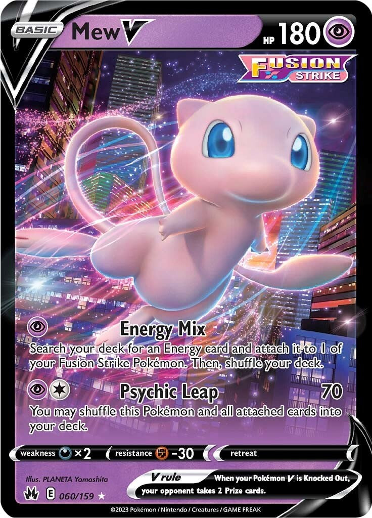 Mew V (060/159) [Sword & Shield: Crown Zenith] | Amazing Games TCG