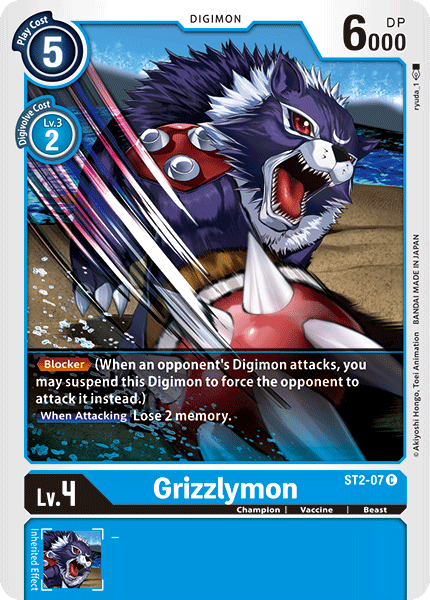 Grizzlymon [ST2-07] [Starter Deck: Cocytus Blue] | Amazing Games TCG