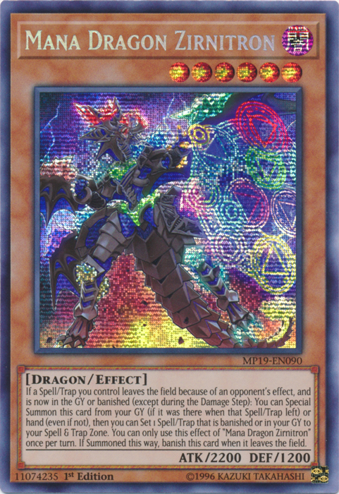 Mana Dragon Zirnitron [MP19-EN090] Prismatic Secret Rare | Amazing Games TCG