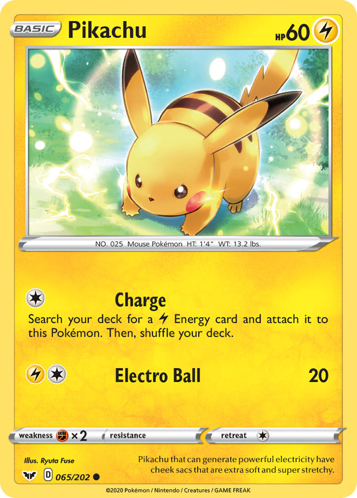 Pikachu (065/202) [Sword & Shield: Base Set] | Amazing Games TCG