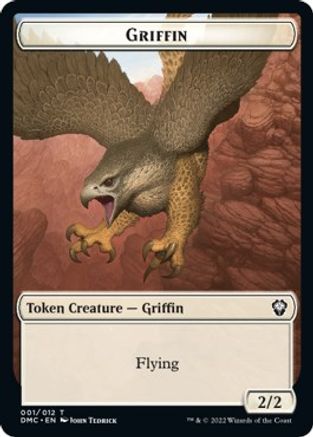 Zombie Knight // Griffin Double-sided Token [Dominaria United Commander Tokens] | Amazing Games TCG