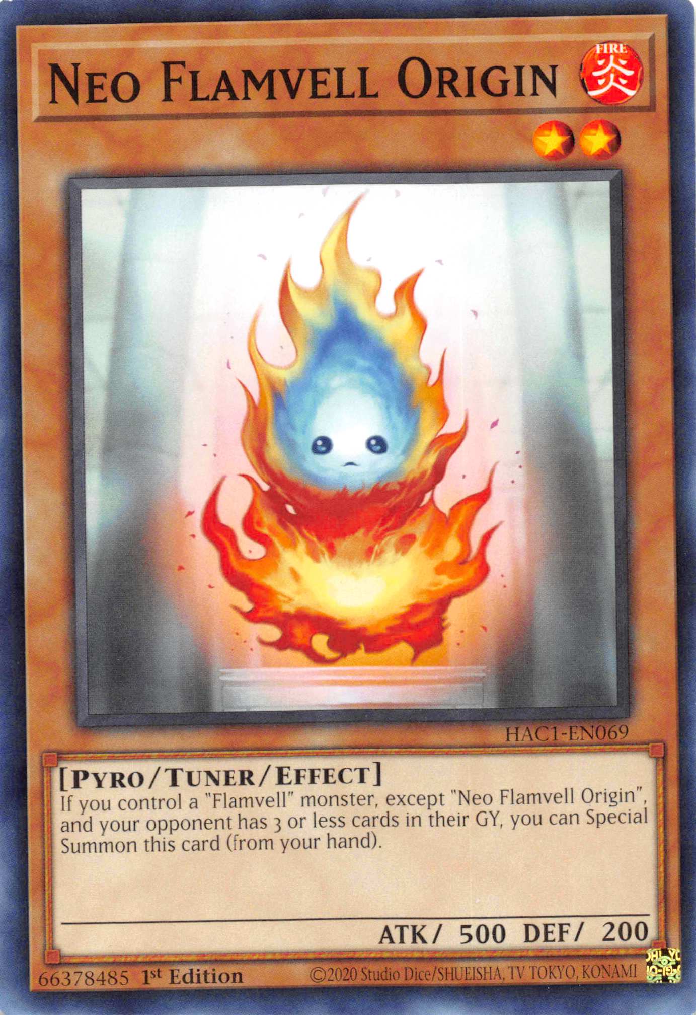 Neo Flamvell Origin [HAC1-EN069] Common | Amazing Games TCG