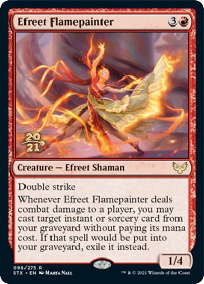 Efreet Flamepainter [Strixhaven: School of Mages Prerelease Promos] | Amazing Games TCG