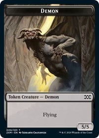 Demon // Elemental Double-sided Token [Double Masters Tokens] | Amazing Games TCG