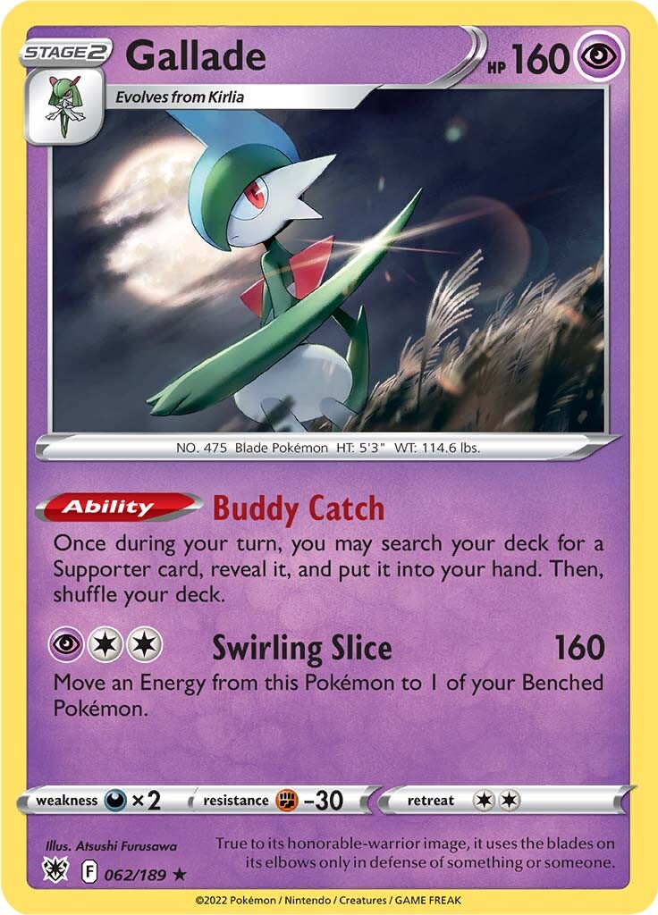 Gallade (062/189) [Sword & Shield: Astral Radiance] | Amazing Games TCG