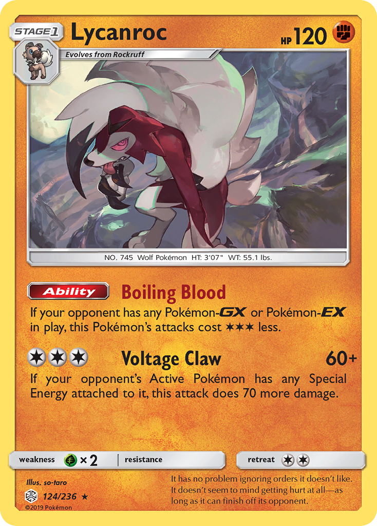 Lycanroc (124/236) [Sun & Moon: Cosmic Eclipse] | Amazing Games TCG