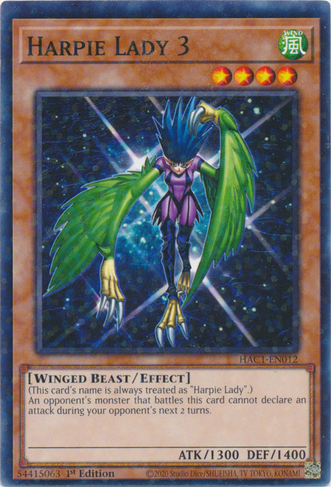 Harpie Lady 3 (Duel Terminal) [HAC1-EN012] Common | Amazing Games TCG