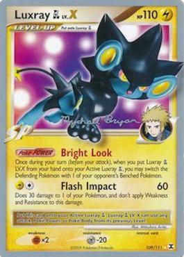 Luxray GL LV.X (109/111) (Happy Luck - Mychael Bryan) [World Championships 2010] | Amazing Games TCG