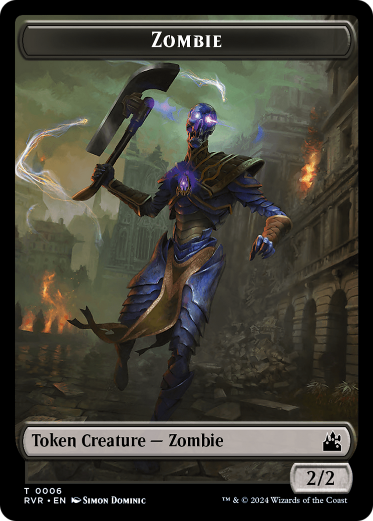 Bird // Zombie Double-Sided Token [Ravnica Remastered Tokens] | Amazing Games TCG