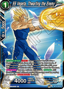 SS Vegeta, Thwarting the Enemy (BT14-043) [Cross Spirits] | Amazing Games TCG