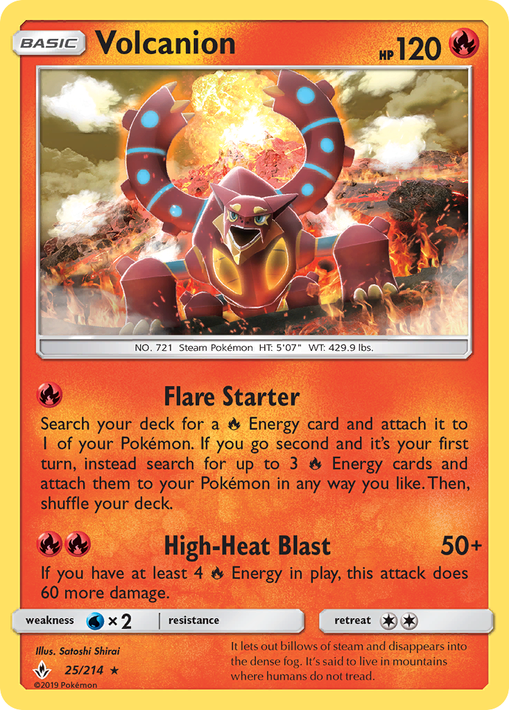 Volcanion (25/214) [Sun & Moon: Unbroken Bonds] | Amazing Games TCG