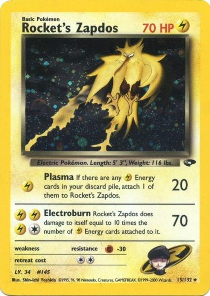 Rocket's Zapdos (15/132) [Gym Challenge Unlimited] | Amazing Games TCG