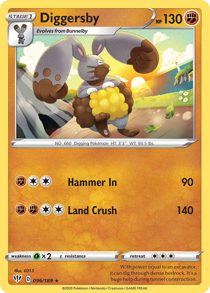 Diggersby (096/189) [Sword & Shield: Darkness Ablaze] | Amazing Games TCG