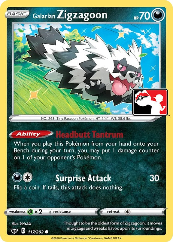 Galarian Zigzagoon (117/202) [Prize Pack Series One] | Amazing Games TCG