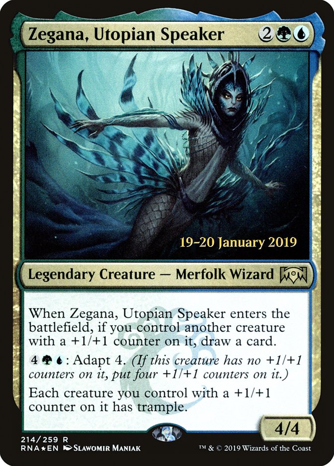 Zegana, Utopian Speaker [Ravnica Allegiance Prerelease Promos] | Amazing Games TCG