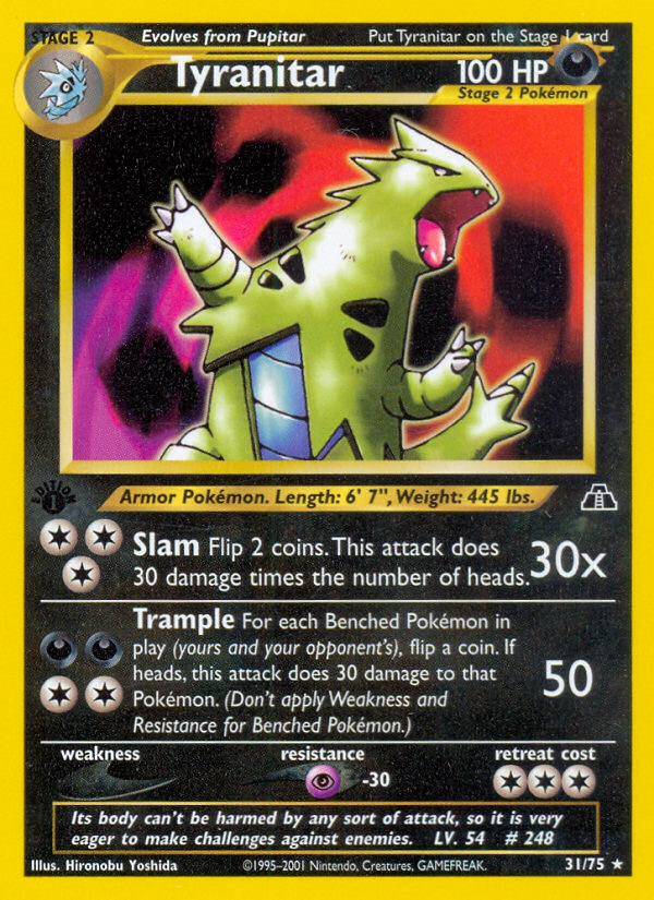 Tyranitar (31/75) [Neo Discovery 1st Edition] | Amazing Games TCG