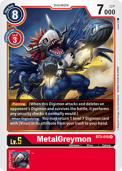 MetalGreymon [BT3-015] [Release Special Booster Ver.1.5] | Amazing Games TCG