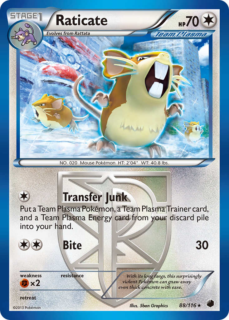 Raticate (88/116) [Black & White: Plasma Freeze] | Amazing Games TCG